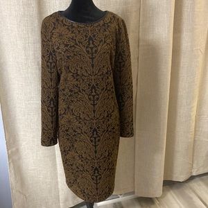 Vince Camuto Size 12 brown and black dress